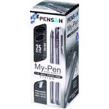 PENSAN MY-PEN 1.0 Siyah Tükenmez Kalem 25'li Yüksek Kaliteli Yerli Üretim