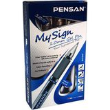 Pensan My Sign 1.0 Jel Mürekkepli İmza Kalemi 12'li Mavi Renkli Kolay Kavrama Özelliği