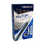 Pensan My Sign 1.0 mm Jel Mürekkepli İmza Kalemi, Mavi, 12'li Set