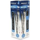 Pensan My-Tech 25’li Mavi Tükenmez Kalem 0.7 Ball Point Renkli Yazım İçin Uygun Kalem Seti