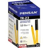 Pensan Tr-23 Üçgen Tükenmez Kalem 50 Adet - Siyah