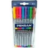 Pensan Tribal Tükenmez Kalem Renkli 8 Li - 1 - düz