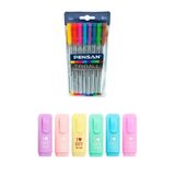 Pensan Triball 8'li Tükenmez Kalem + I Love Dıy Mini Pastel Fosforlu 6'lı Set