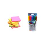 Pensan Triball 8'li Tükenmez Kalem Seti, Renkli, Yapışkanlı Post-It 5 Adet Hediyeli