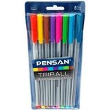 Pensan Triball Renkli Tükenmez Kalem Seti 8 Adet Canlı Renklerle Yaratıcılığınızı Artırın