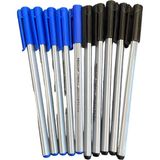 Pensan Triball Tükenmez Kalem 1.0 mm Mavi ve Siyah 10'lu Set Karışık Renk Ballpoint Pen