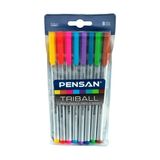 Pensan Triball Tükenmez Kalem Renkli 8'li (PE01003TKRK08)