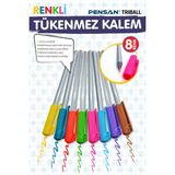 Pensan Triball Tükenmez Kalem Renkli 8li -T1096