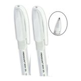 Pensan Tükenmez Kalem 2'li Set - Beyaz, 1.0 mm Uç Kalınlığı, Neon Jel Yazım Konforu, Şeffaf Gövde