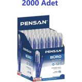Pensan Tukenmez Kalem Buro 1mm Mavı 2000LI Kolı