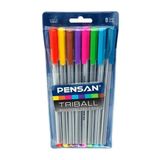 Pensan Tükenmez Kalem Triball 1.0 Mm Bilye Uç 8 Renk Renkli