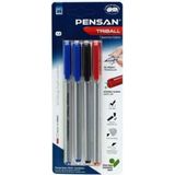 pensan tükenmez kalem triball 4 lü set (mavi-siyah-kırmızı) - 0 - 1