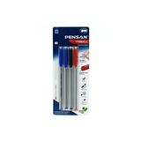Pensan Tükenmez Kalem Triball 4 Lü Set (Mavi-Siyah-Kırmızı)