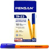 Pensan Üçgen Tükenmez Kalem Mavi 50 li TR-23 Ergonomik Form