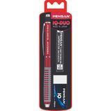 Pensan Versatil 0.5 Iq Duo Silgi+Min Set Renk 4008 - Kırmızı - 0,5 mm