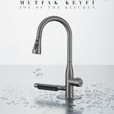 Penta Multi Içme Suyu Spiralli Gun Grey Eviye Bataryası 1335GG - Gri