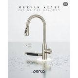 Penta Multi İçme Suyu Spiralli Inox Mutfak Eviye Bataryası 1335IX