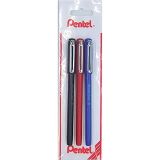 Pentel 0.7 Mm Bazlı Kapaklı Roller Kalem - Izee Siy-Kir-Mav
