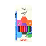 Pentel 1.0 mm Yağ Bazlı Mekanizmalı Roller Kalem - iZEE - 8'li Blister (A-B-C-D-F-P-S-V)