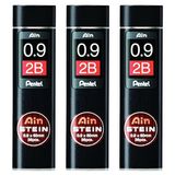 PENTEL 3'lü paket 36 uçlu kılıf 0,9 mm Ain STEIN C279 sertlik derecesi 2B