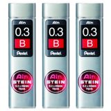 PENTEL 3'lü set, 15 uçlu kılıf, 0,3 mm, Ain STEIN C273, sertlik derecesi B