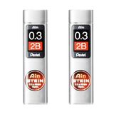 Pentel Ain Stein Mekanik Dolum Uçları - 0,3 mm 2B - 2 Tüplü Paket