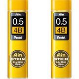 Pentel Ain Stein Mekanik Dolum Uçları, 2 Tüplü Paket (0,5 mm 4b) - Renkli