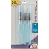 Pentel Arts Aquash sulu boya fırçası, ince uç, 3 paket boyunda, 0,5 çeşit