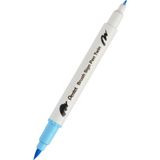 Pentel Brush Sing Pen Twin Çift Taraflı Fırça Uçlu Kalem Baby Blue - Açık Mavi