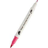 Pentel Brush Sing Pen Twin Çift Taraflı Fırça Uçlu Kalem Carmine - Açık Pembe