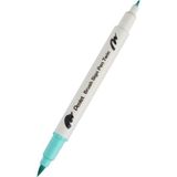 Pentel Brush Sing Pen Twin Çift Taraflı Fırça Uçlu Kalem Emerald Green - AçıkYeşil