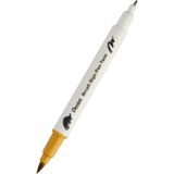 Pentel Brush Sing Pen Twin Çift Taraflı Fırça Uçlu Kalem Gold Ochre - Altın