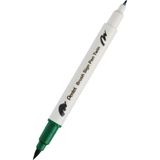 Pentel Brush Sing Pen Twin Çift Taraflı Fırça Uçlu Kalem Green - AçıkYeşil
