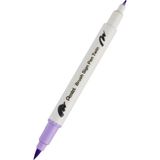 Pentel Brush Sing Pen Twin Çift Taraflı Fırça Uçlu Kalem Heliotrope - Açk Mor