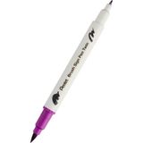 Pentel Brush Sing Pen Twin Çift Taraflı Fırça Uçlu Kalem Magenta - Açık Mor