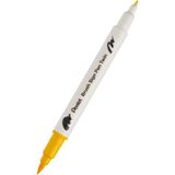 Pentel Brush Sing Pen Twin Çift Taraflı Fırça Uçlu Kalem Yellow - Açık Sarı