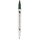 Pentel Brush Sing Pen Twin Çift Taraflı Fırça Uçlu Kalem Zeytin Yeşili - 41 Delft Blue