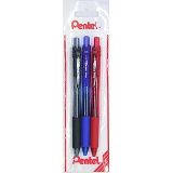 Pentel ENERGEL 0.5 mm Likit Roller Kalem Siyah/Mavi/Kırmızı 3'lü set