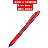 Pentel Energel 1.0 mm Basmalı Jel Kalem Siyah / BL110K - Karışık Renkler - standart