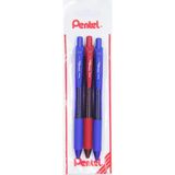 Pentel Energel 1.0 mm Likit Roller Kalem 2xmavi/1xkırmızı 3'lü Set - Renkli