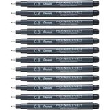 Pentel Fiber Uçlu Yazı Kalemi İnce Uç 0,8 Mm (12 Li Paket) S20p-8A