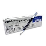 Pentel LR10-C EnerGel kalemler için, 12 adet, mavi, 0,5 mm çizgi kalınlığı, 1,0 mm küre çapı