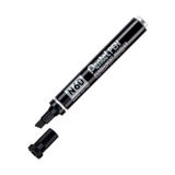 Pentel N60-A Kesik Uç Metal Gövde Siyah Permanent Markör