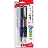 Pentel® Twist-Erase® Iii Mekanik Kalemler, 0,7 Mm, Çeşitli Varil Renkleri, 2'li Kalem Paketi - Renkli