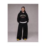 PENTHİLUS Kadın Büyük Beden Baskılı 3 İplik Oversize Kapüşonlu Sweatshirt ve Eşofman Takımı