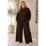 PENTHİLUS Kadın Büyük Beden Uzun Kollu Salaş İkili Takım Bol Paça Pantolonlu S M L XL 2XL 3XL 4XL 5XL 6XL 7XL