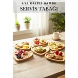 Penthouse 6 Adet Kalpli Bambu 20 x 20 cm Servis Tabağı, Sunumluk