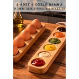 Penthouse Bambu Yumurtalık 6’lı | Sosluk & Reçellik Seti (2’li) | Kahvaltılık Sunumluk - 2'Lİ