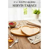 Penthouse Kalpli Bambu 20 x 20 cm Servis Tabağı, Sunumluk