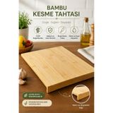 Penthouse Orta Boy Bambu Kenarlı Kesme Tahtası Tezgah Üstü 35x24 cm